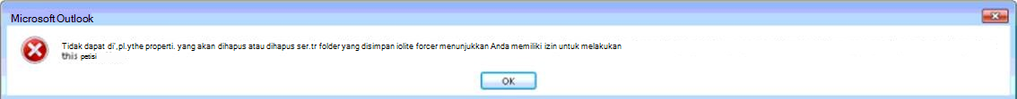 Kesalahan Outlook tidak dapat menampilkan folder