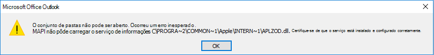 Erro do Outlook
