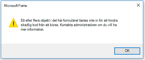 Fel i Outlook